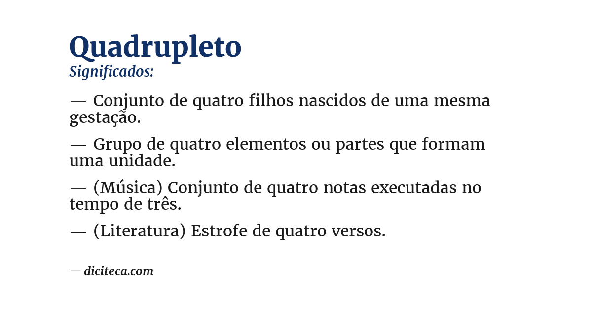 Significado de quadrupleto