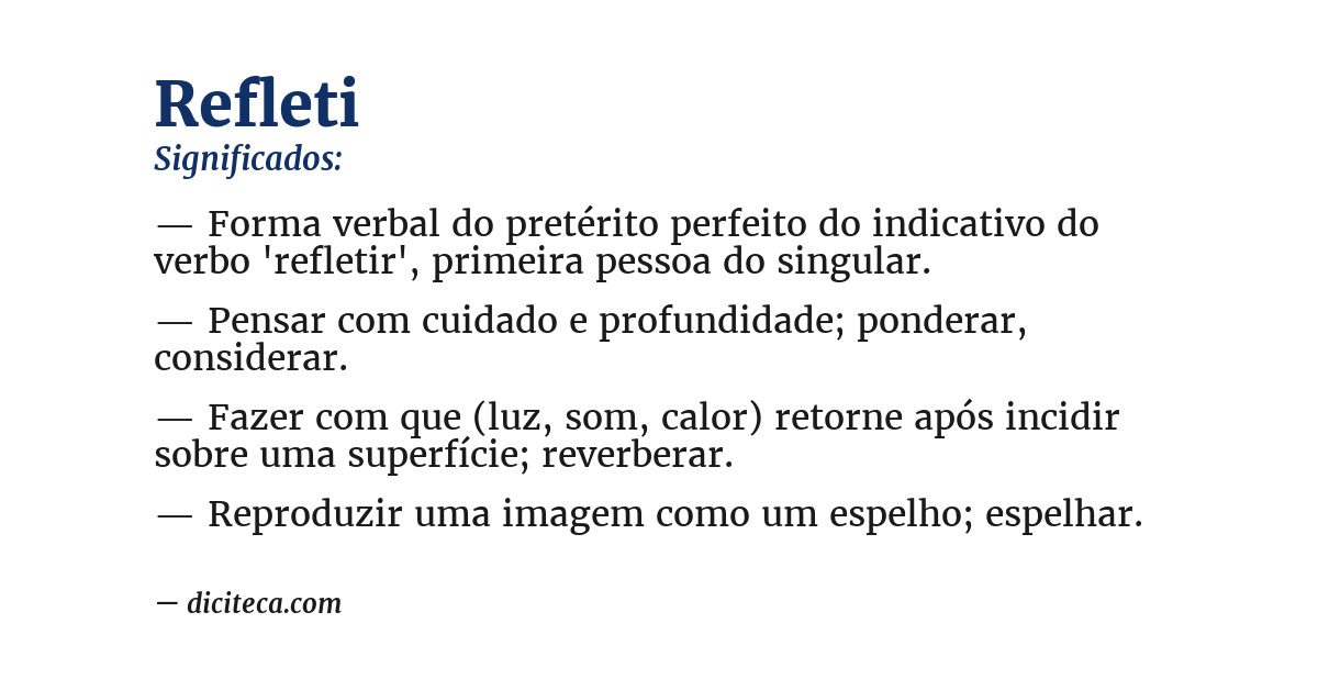Significado de refleti