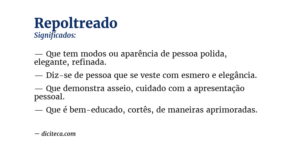 Significado de repoltreado