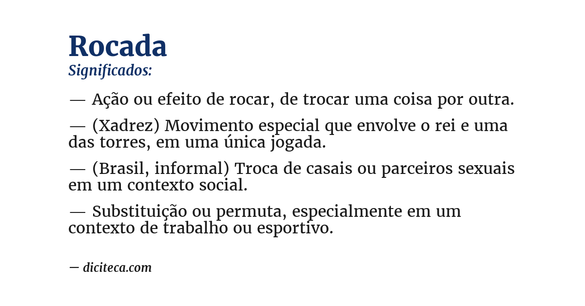 Significado de rocada