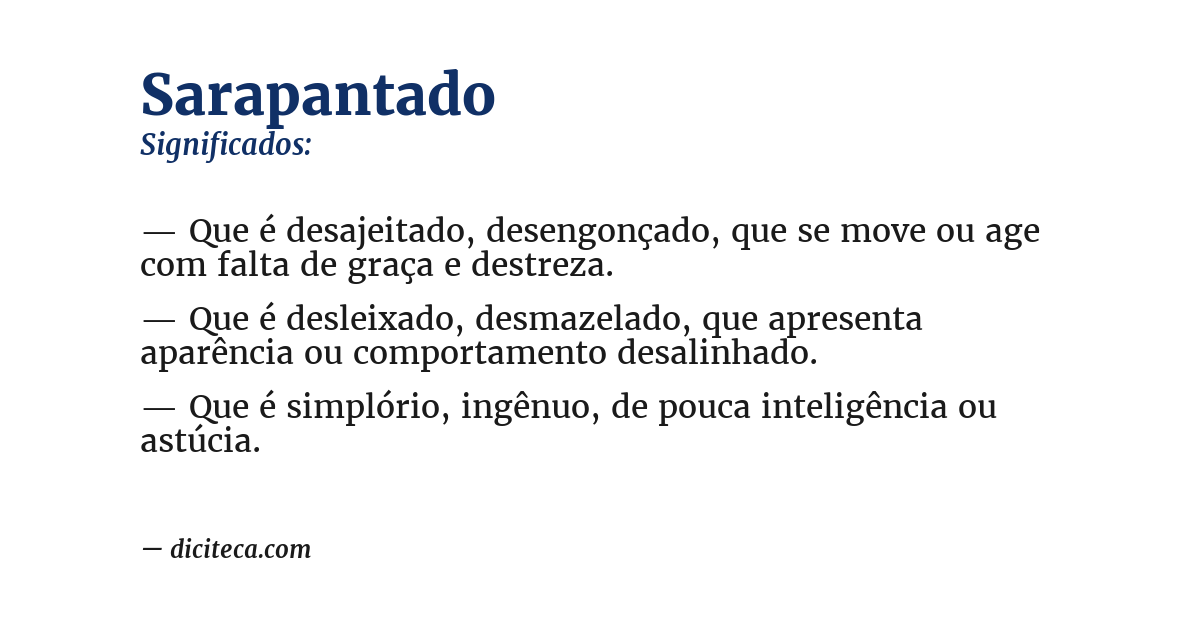 Significado de sarapantado