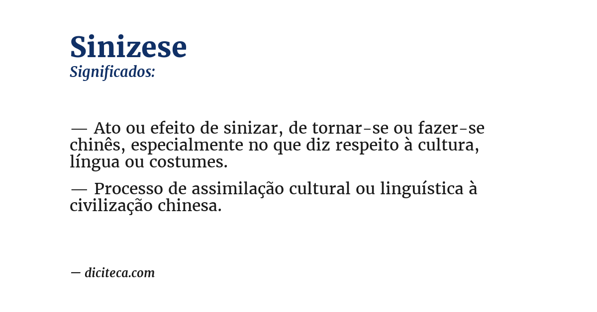 Significado de sinizese