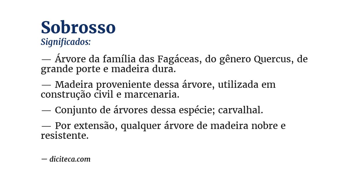 Significado de sobrosso