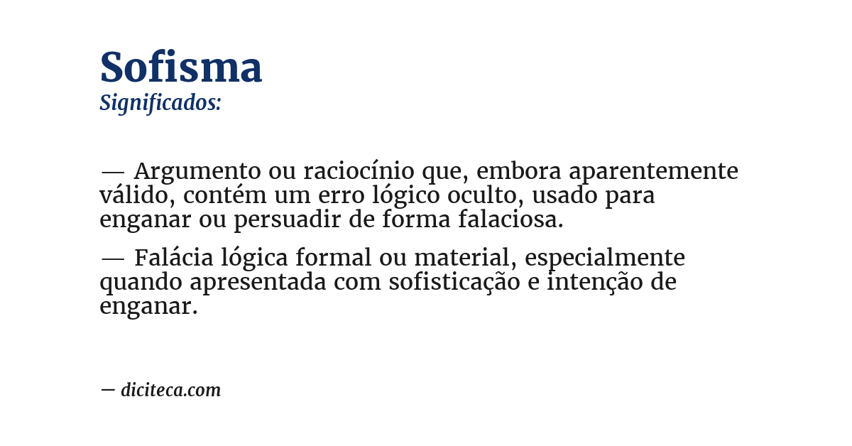 Significado de sofisma