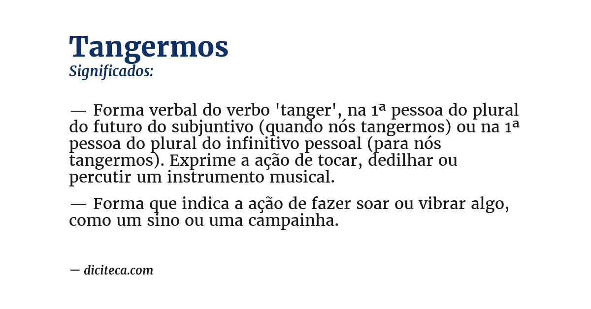 Significado de tangermos