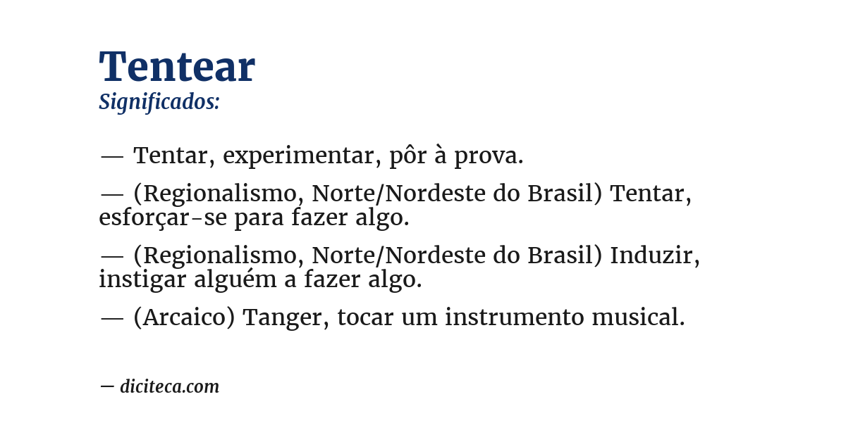 Significado de tentear