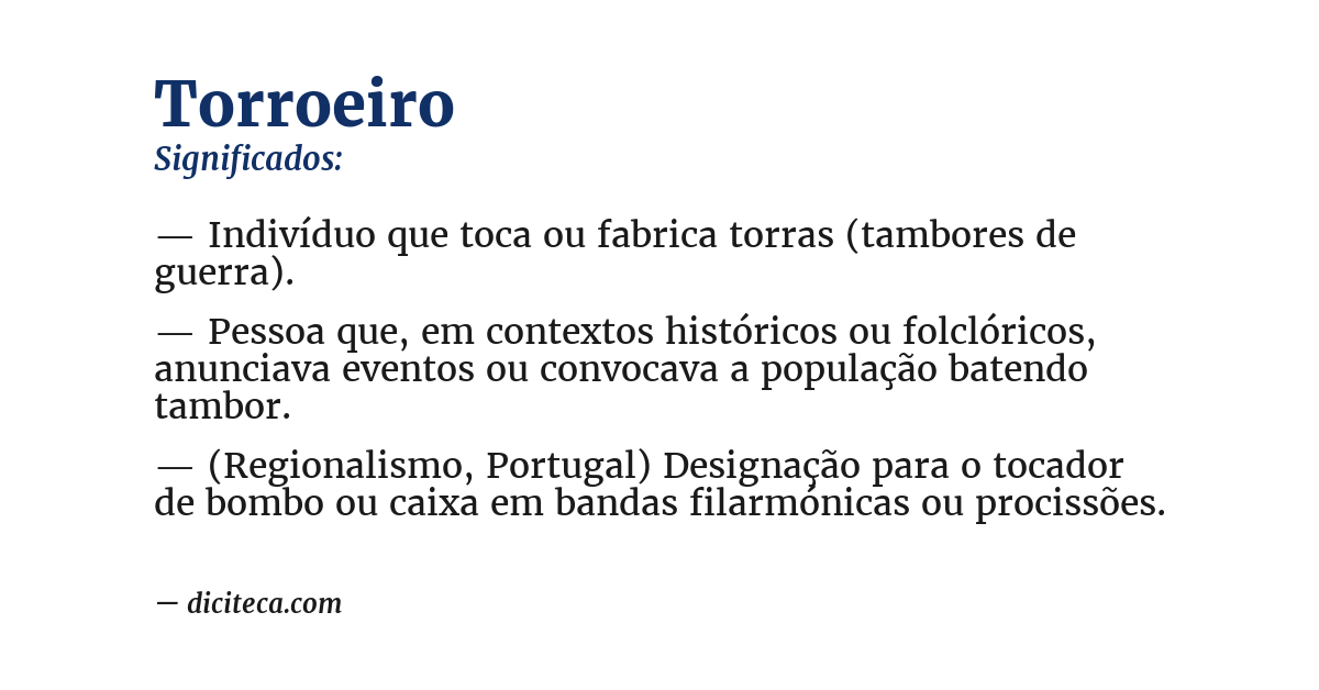 Significado de torroeiro