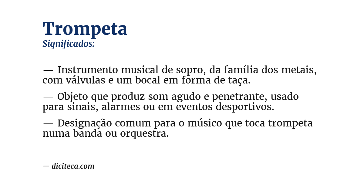 Significado de trompeta
