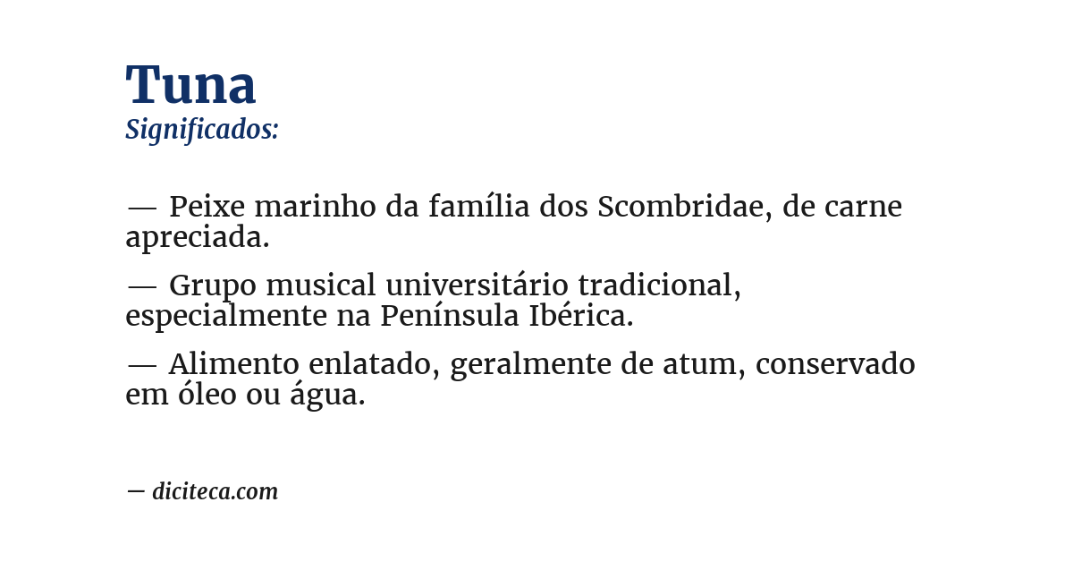 Significado de tuna