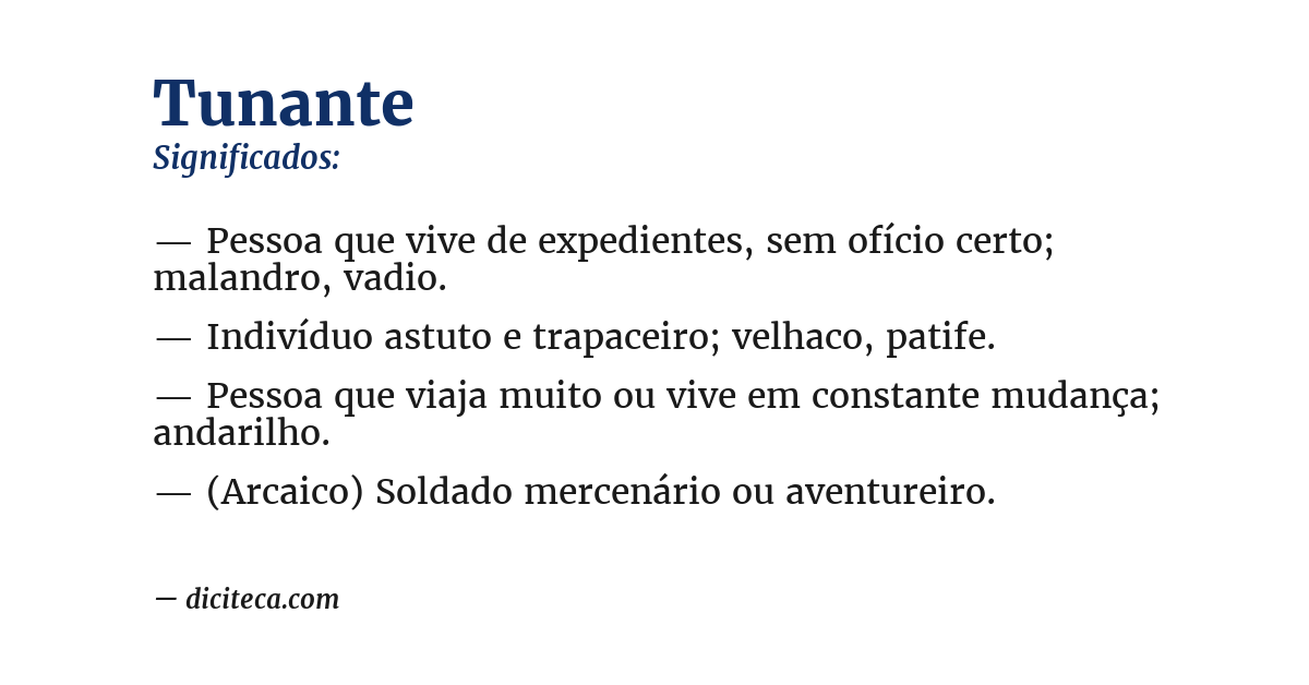 Significado de tunante