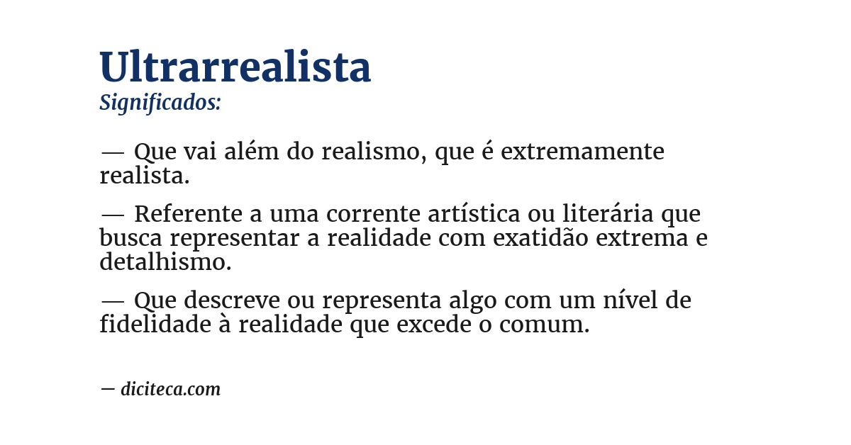 Significado de ultrarrealista