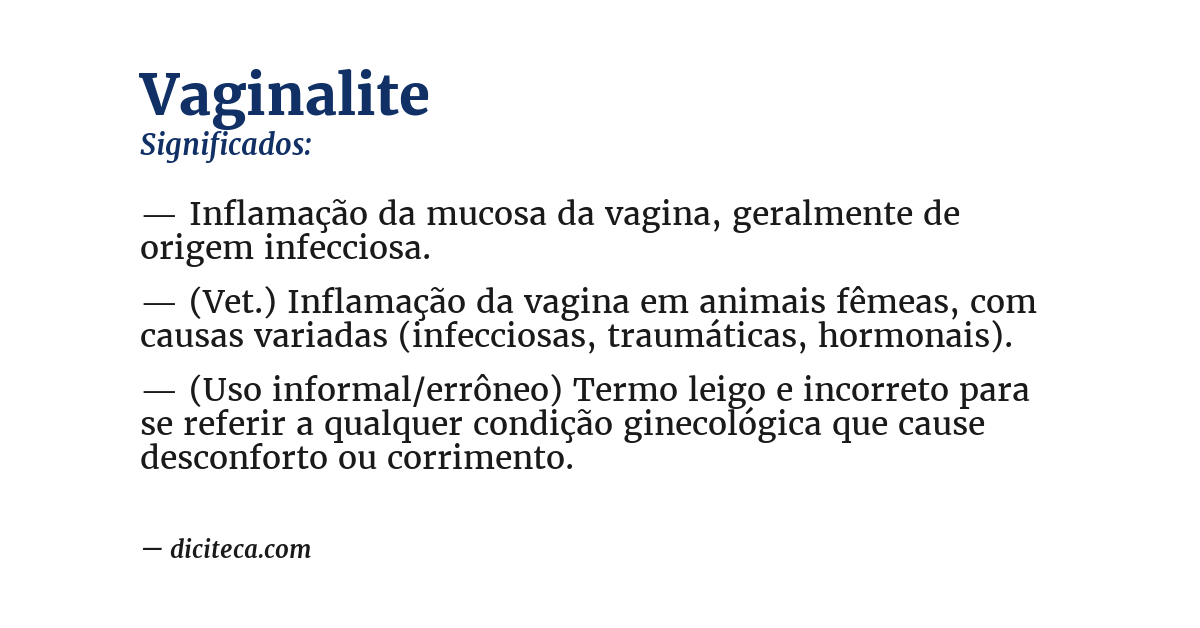 Significado de vaginalite