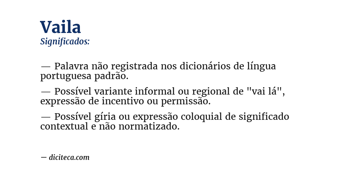 Significado de vaila