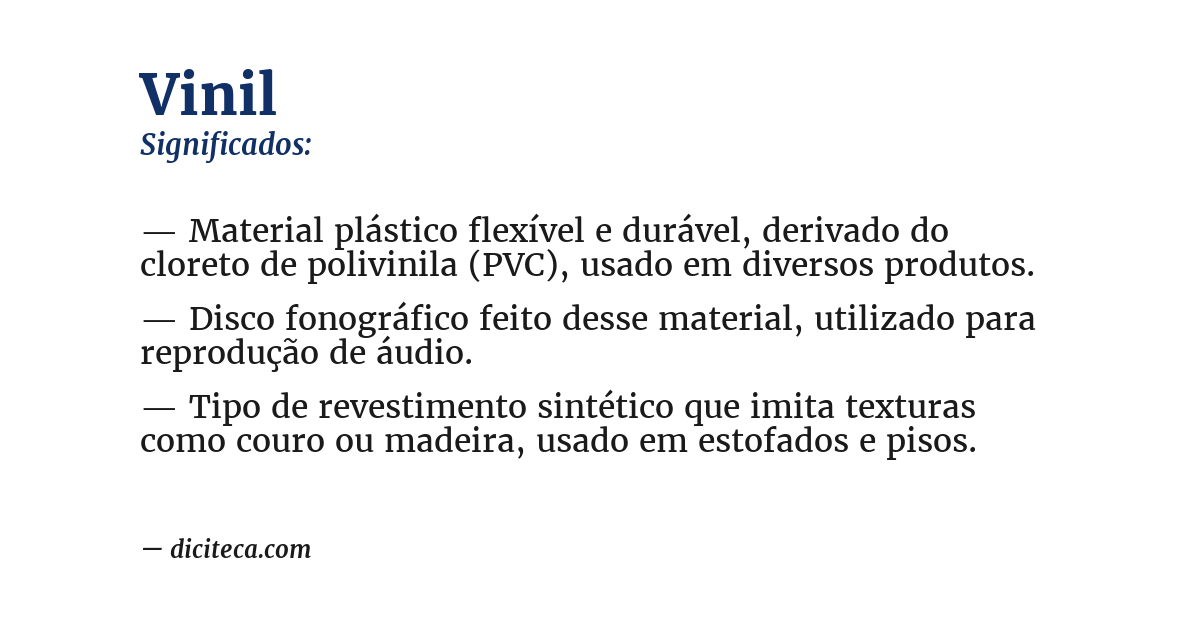 Significado de vinil