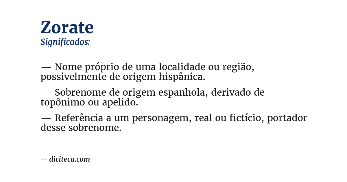 Significado de zorate
