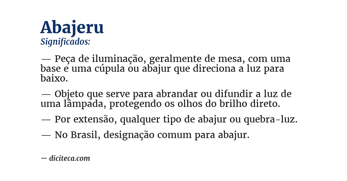Significado de abajeru