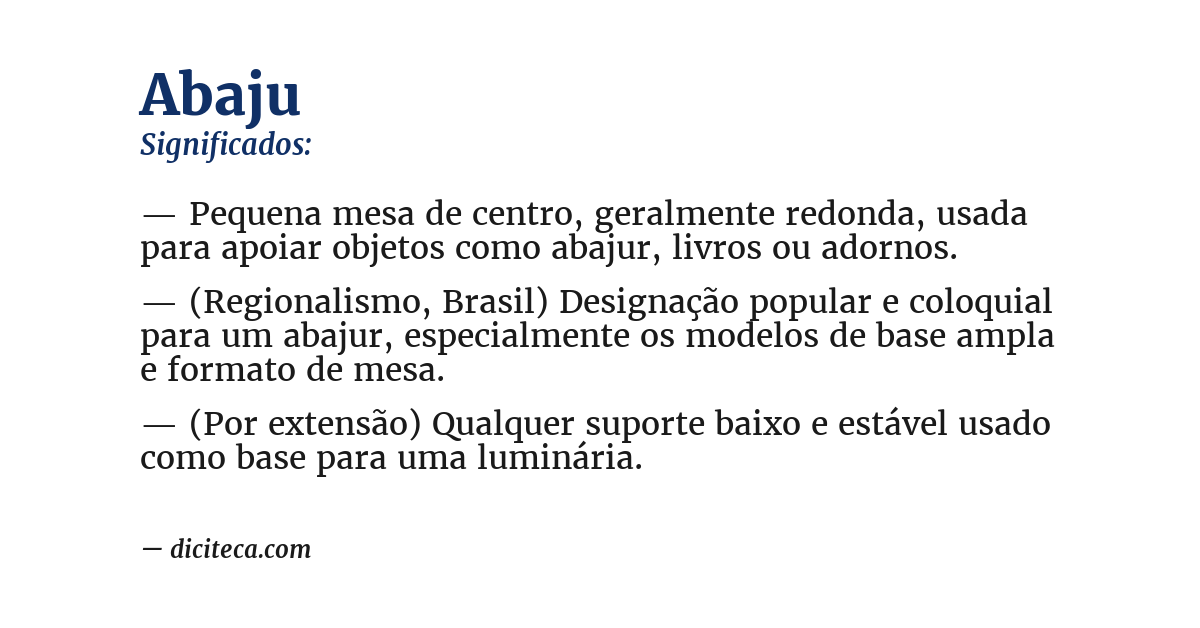Significado de abaju