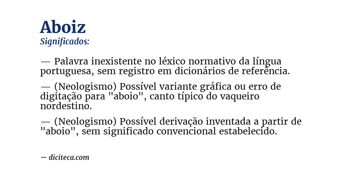 Significado de aboiz