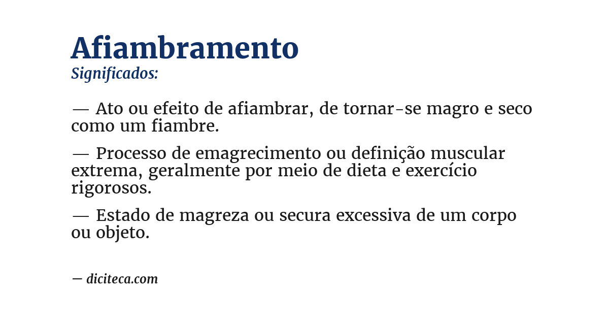 Significado de afiambramento