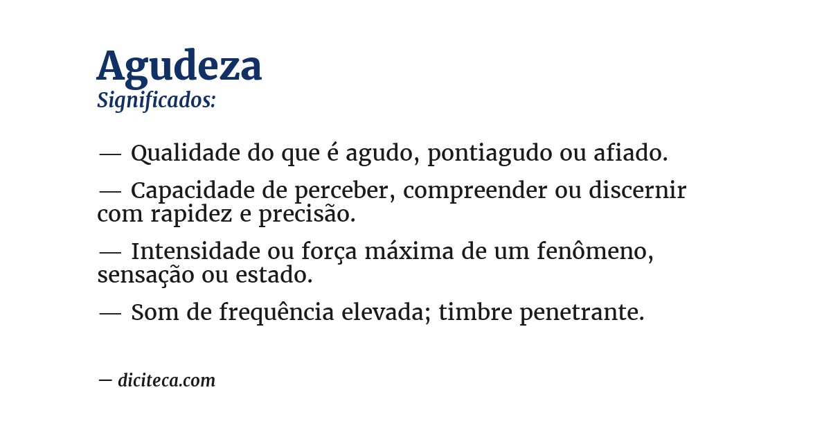 Significado de agudeza