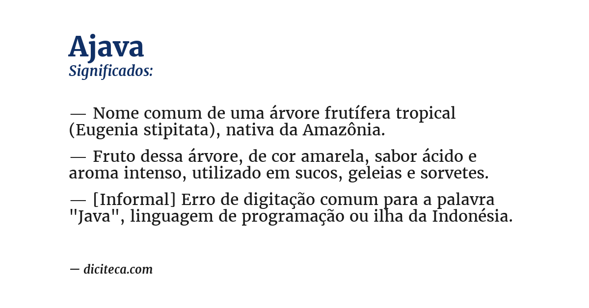 Significado de ajava
