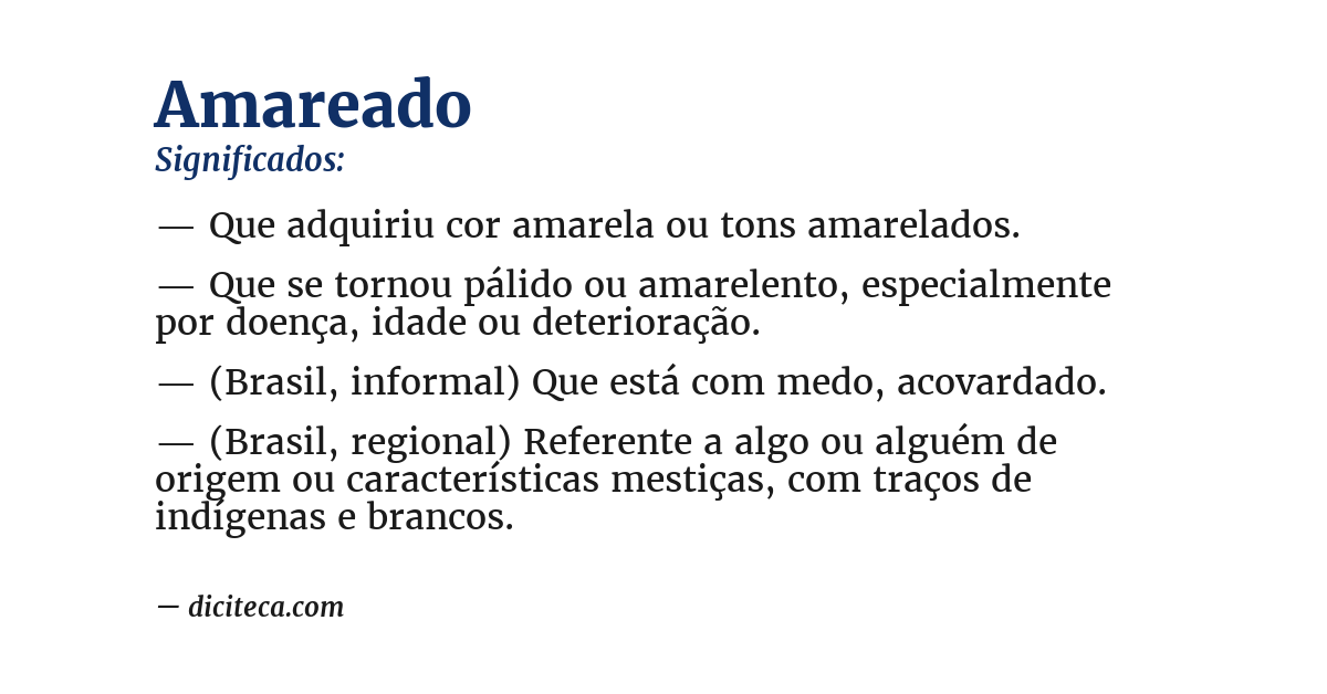 Significado de amareado