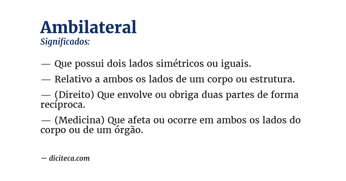Significado de ambilateral