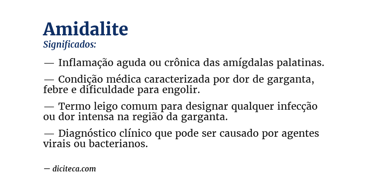 Significado de amidalite