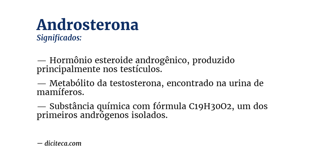 Significado de androsterona