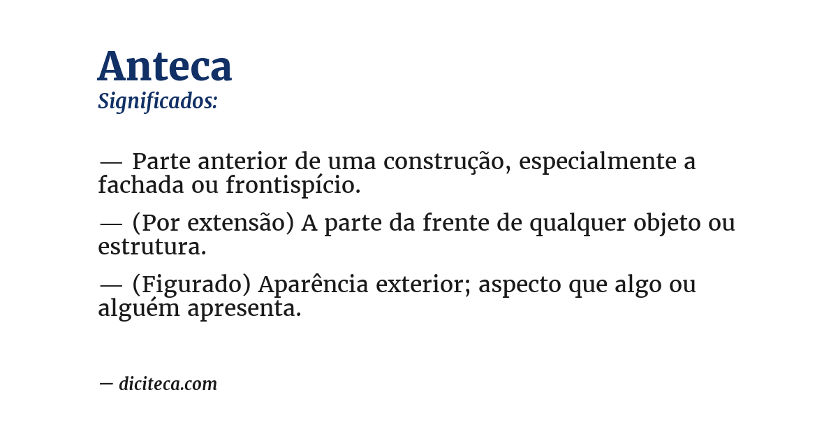 Significado de anteca