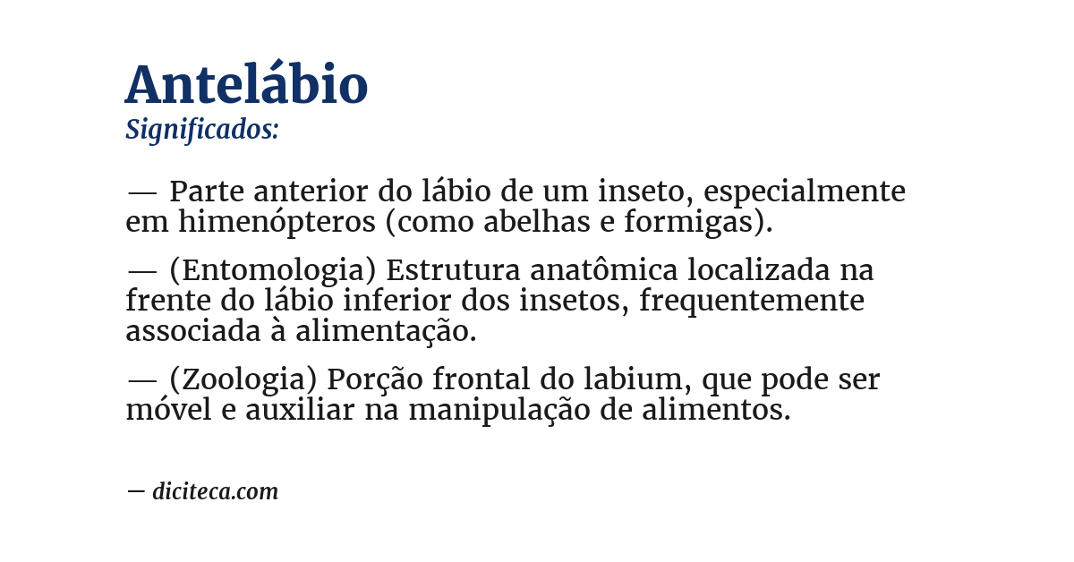 Significado de antelábio