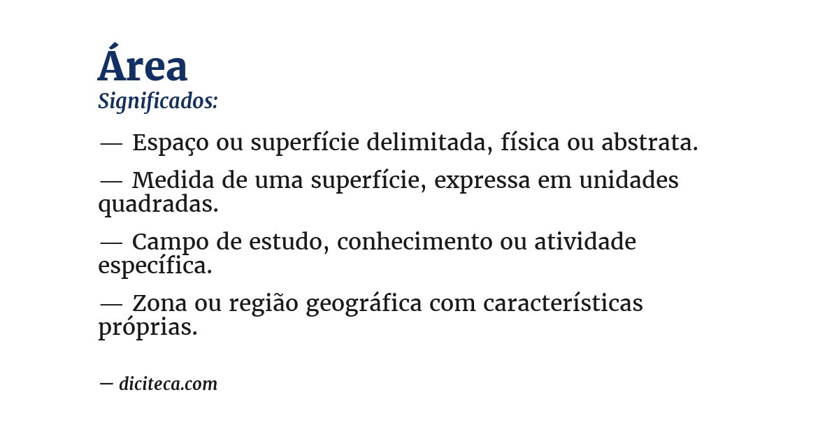 Significado de área