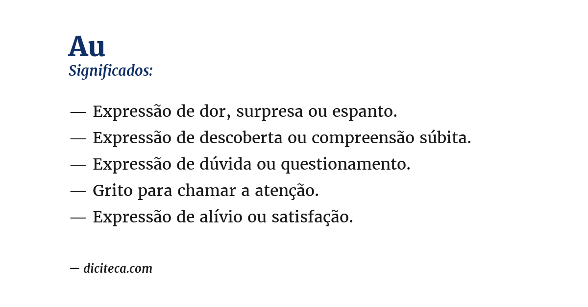 Significado de au