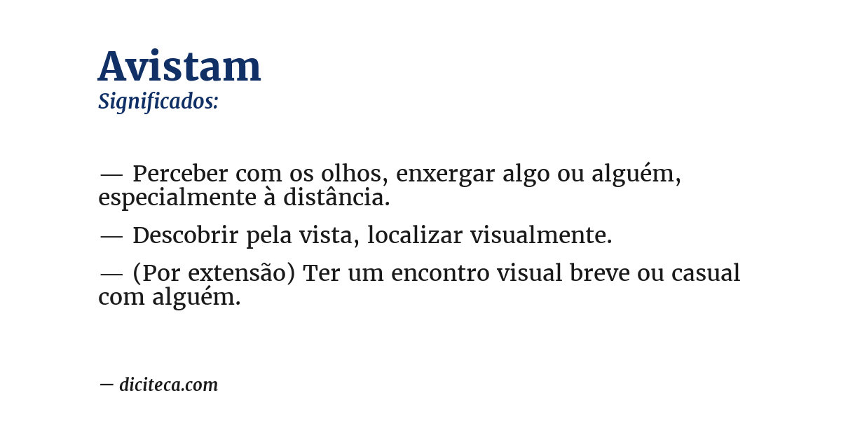 Significado de avistam