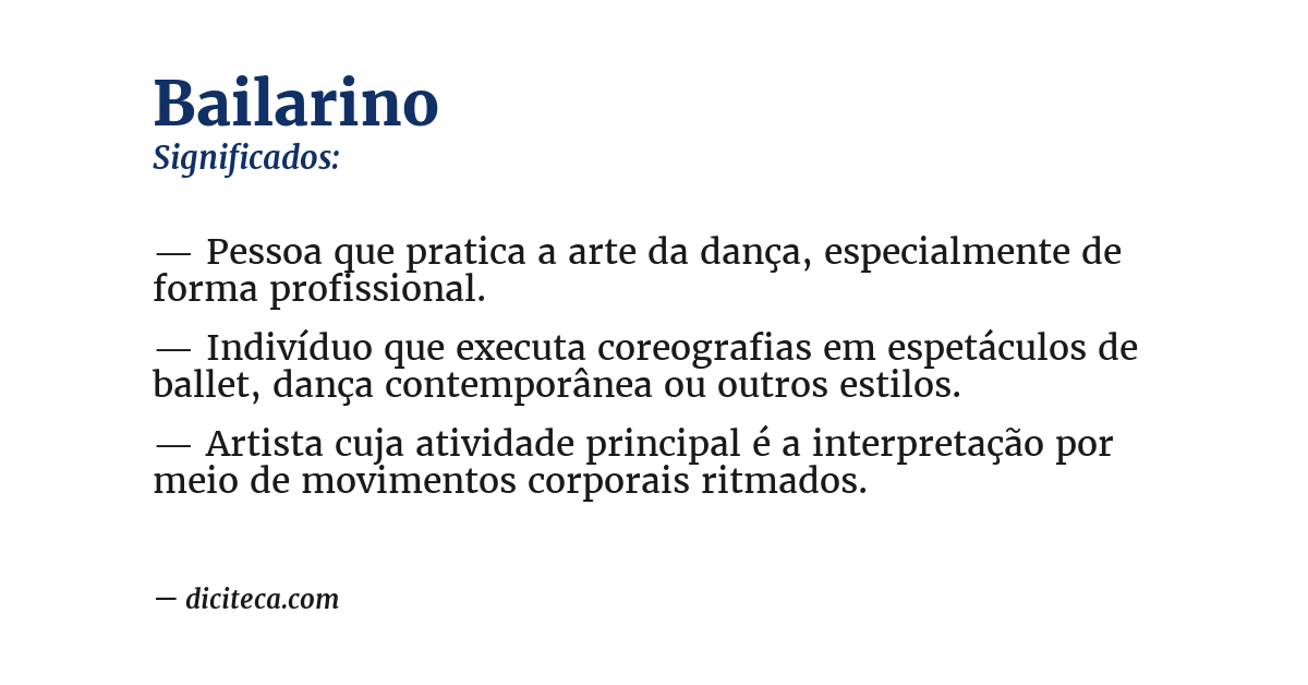Significado de bailarino