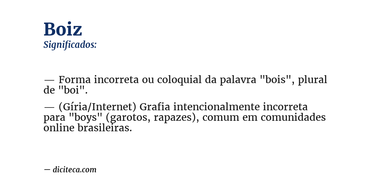 Significado de boiz