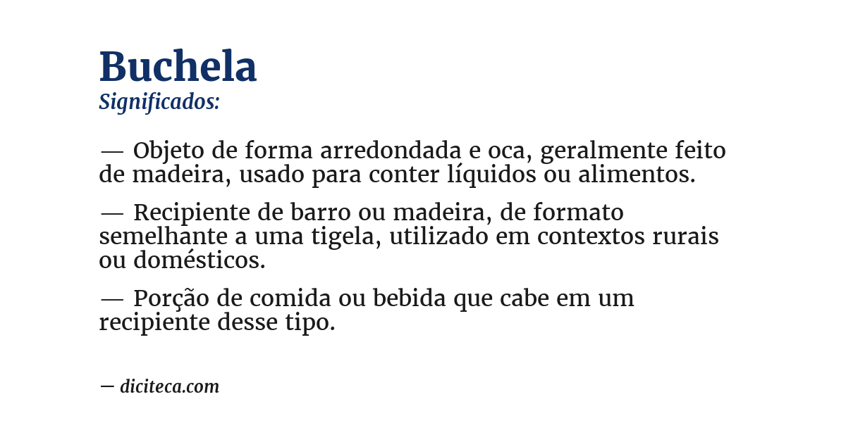 Significado de buchela