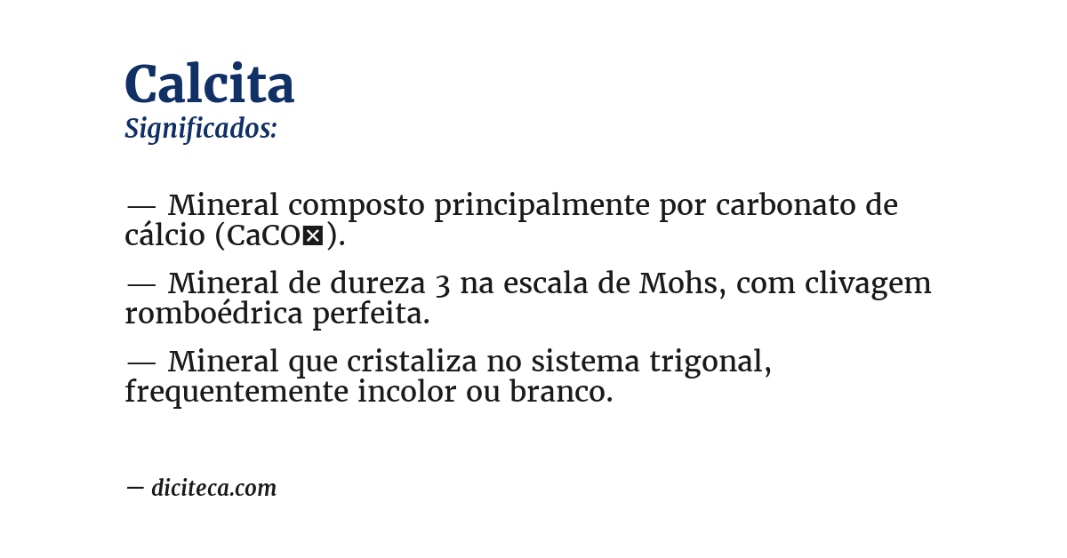 Significado de calcita
