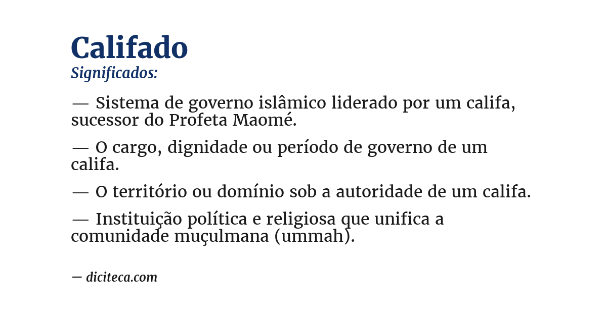 Significado de califado