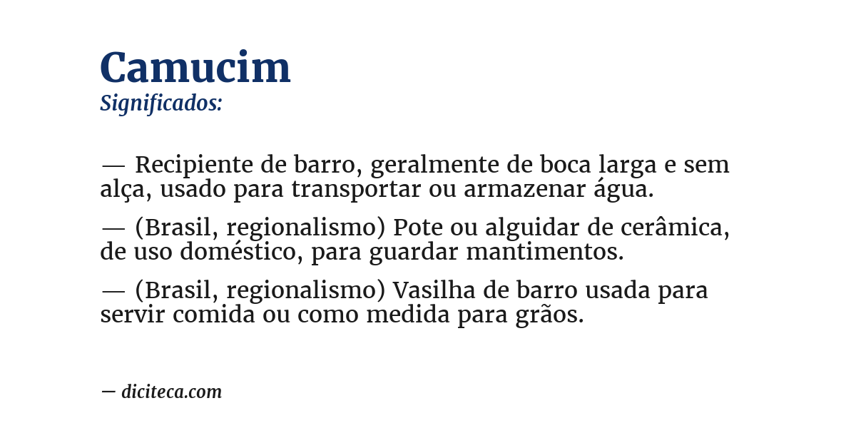 Significado de camucim