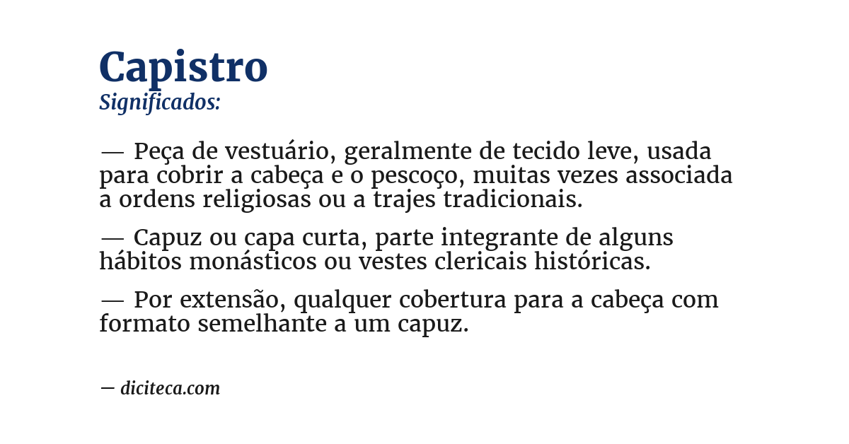 Significado de capistro