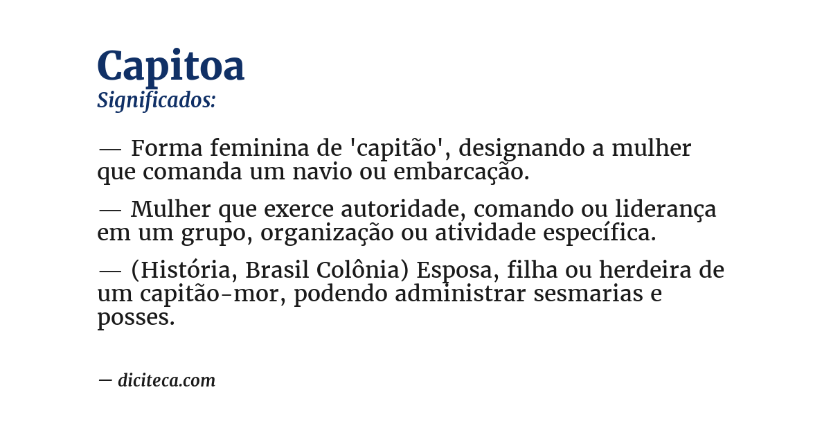 Significado de capitoa