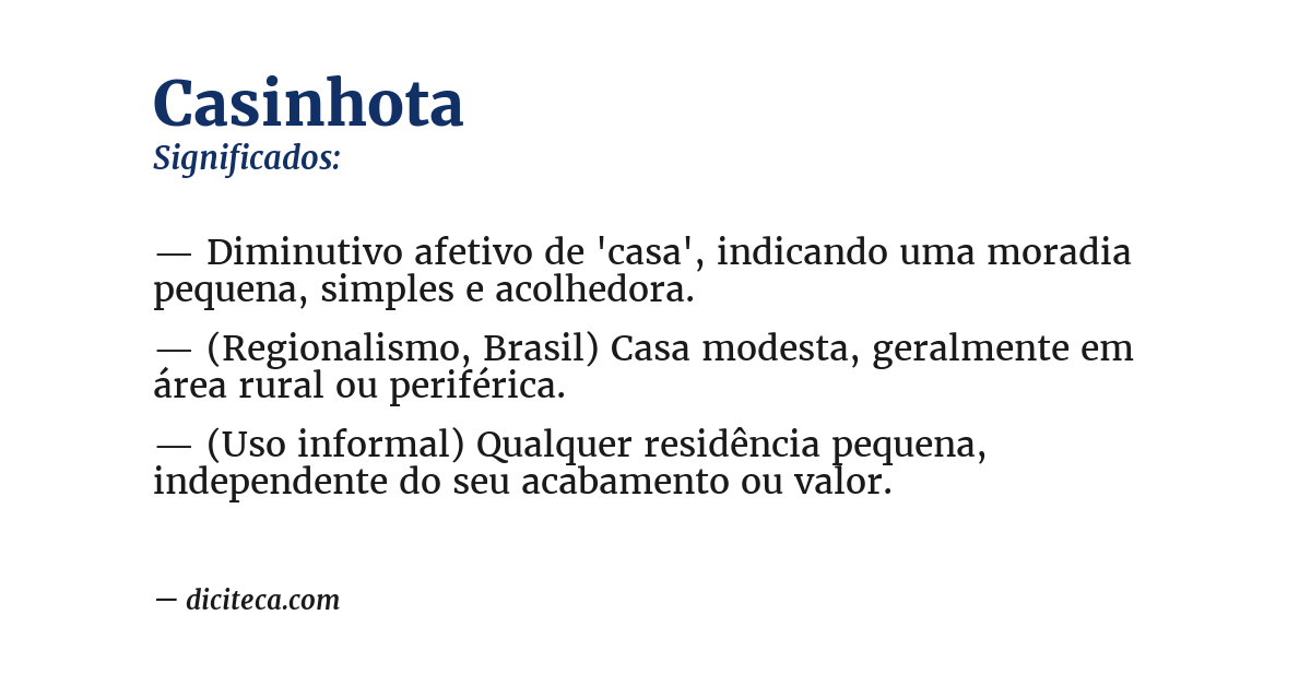 Significado de casinhota