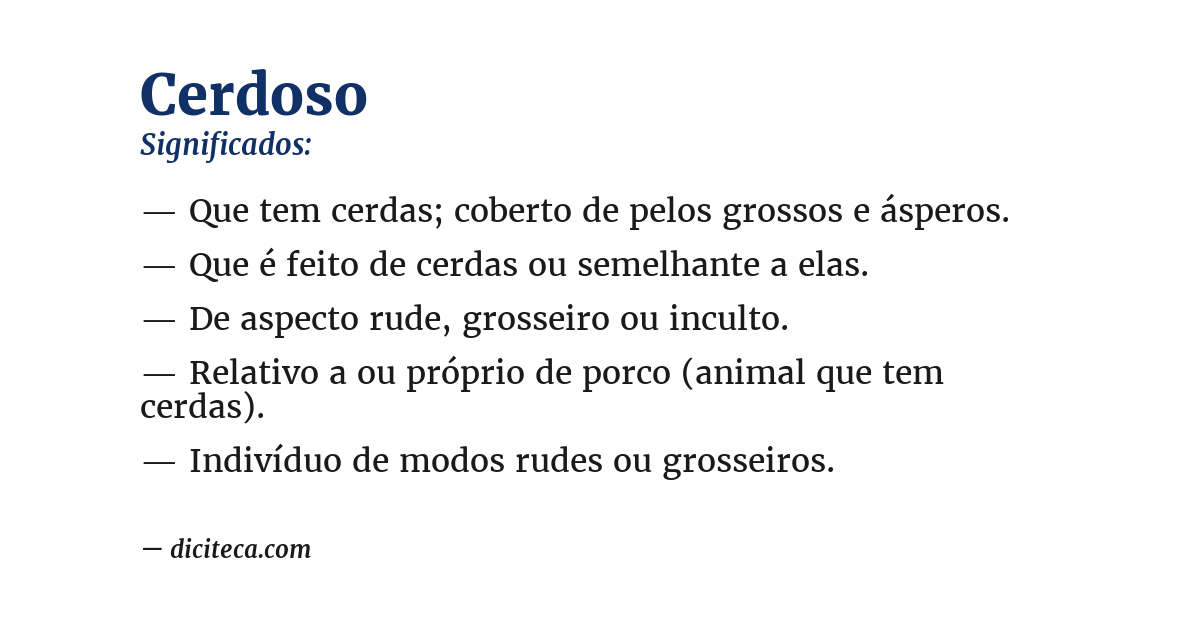 Significado de cerdoso