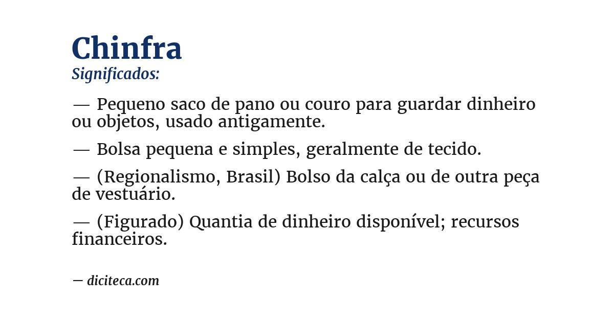 Significado de chinfra