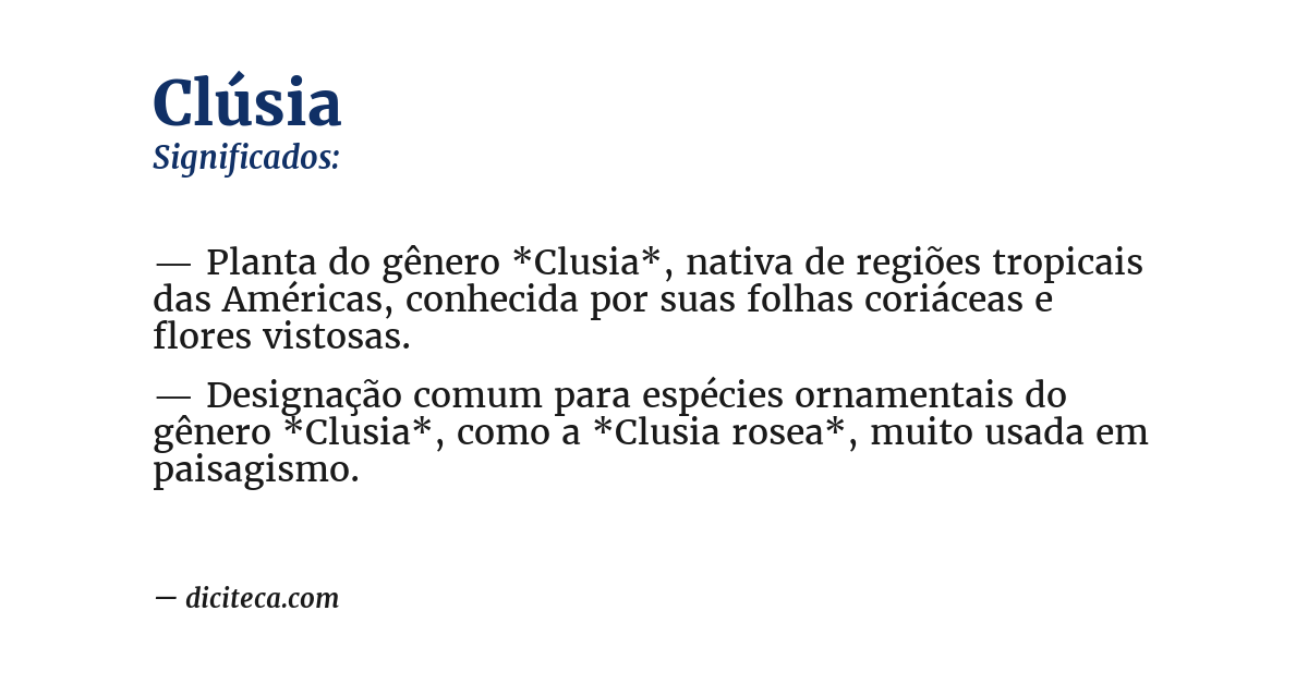 Significado de clúsia
