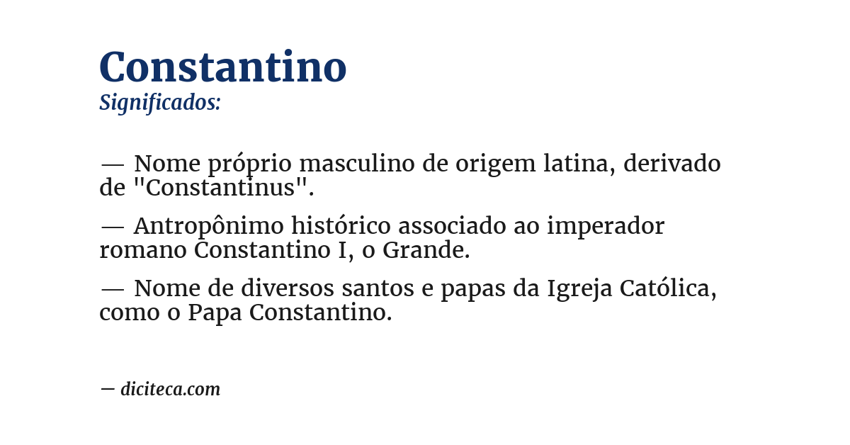 Significado de constantino