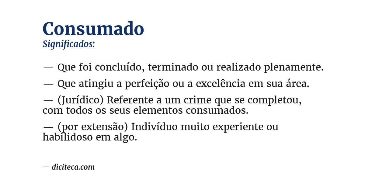 Significado de consumado