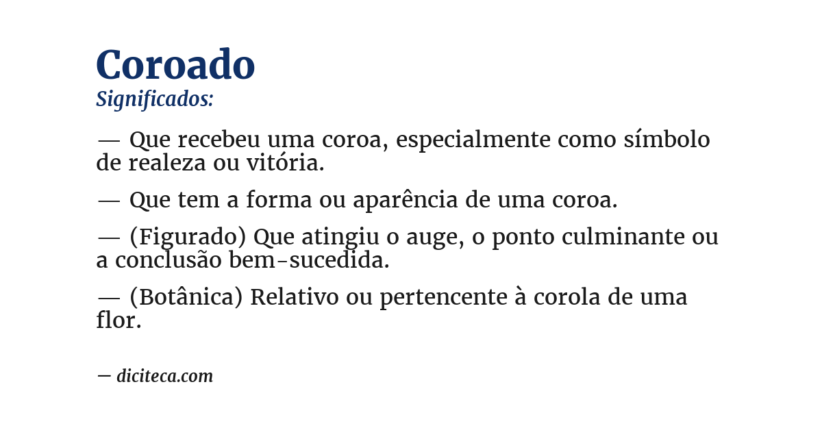 Significado de coroado