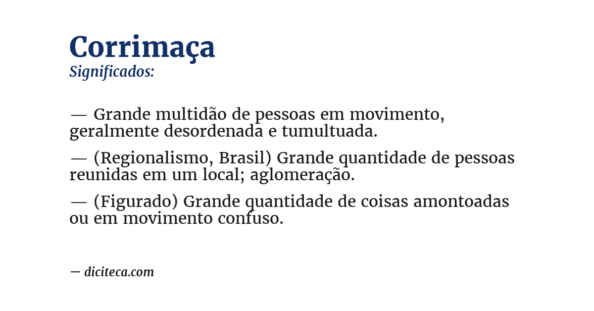 Significado de corrimaça